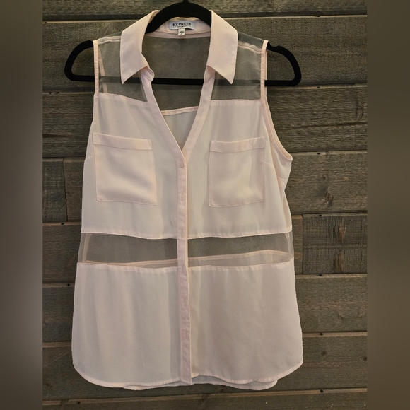 Express Tops - Express The Portofino Shirt White Tank Top Medium